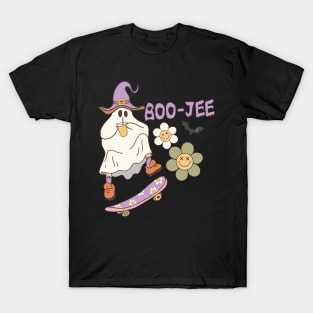 Spooky Season Cute Ghost Halloween Costume Boujee Boo Jee T-Shirt